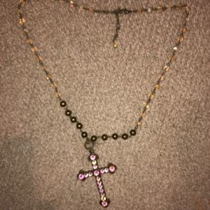 Bejeweled Cross Necklace